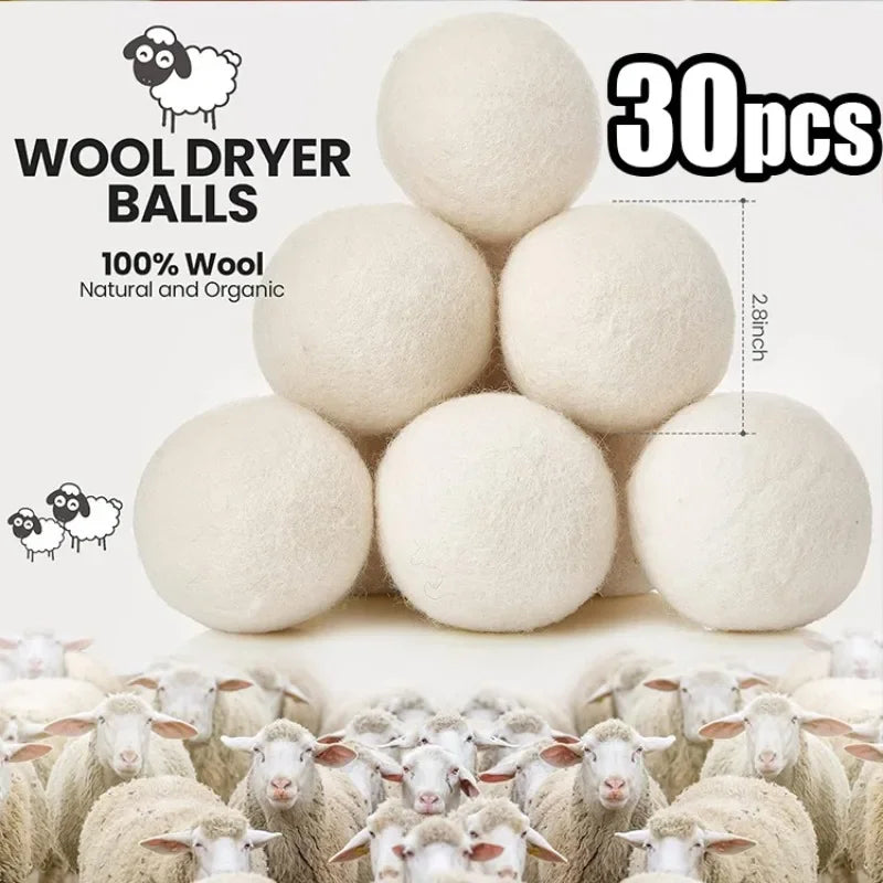 Balles de séchage en laine naturelle – lot de 18