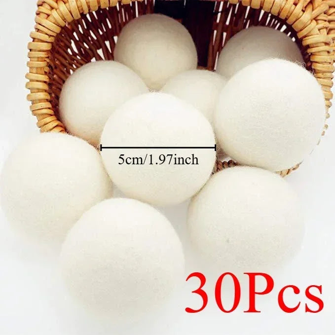 Balles de séchage en laine naturelle – lot de 18
